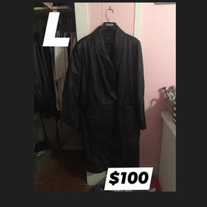 Long Leather like jacket